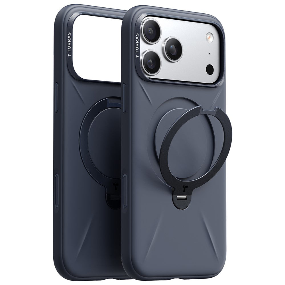 Husa de protectie Torras QPRO Silicone compatibil cu iPhone 17 Pro Max, Albastru
