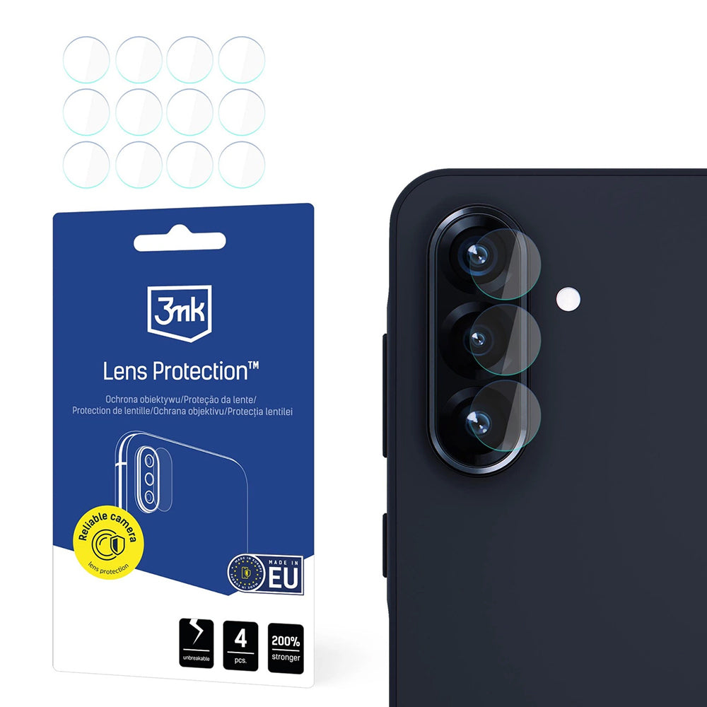 Folie de protectie 3mk Lens Protection (set de 4) compatibil cu Samsung Galaxy A56 5G, Transparent