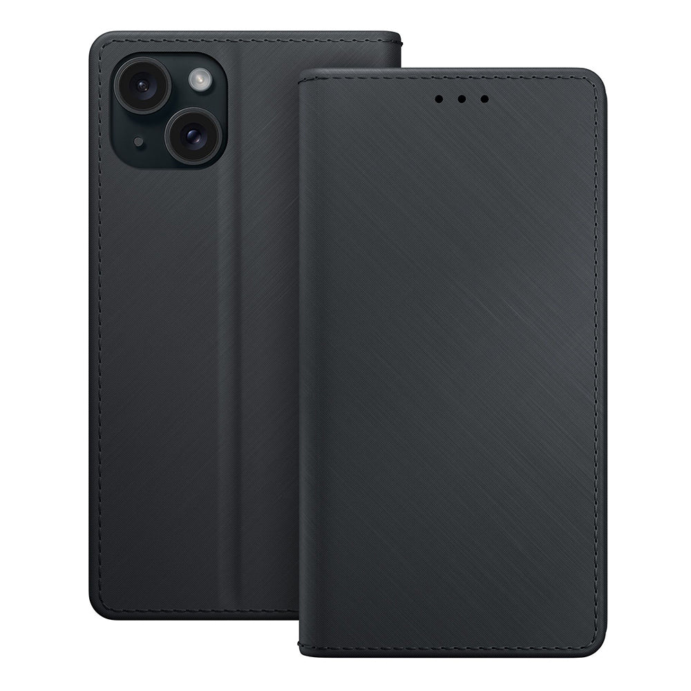Husa de protectie 3mk Wallet compatibil cu iPhone 15, Negru