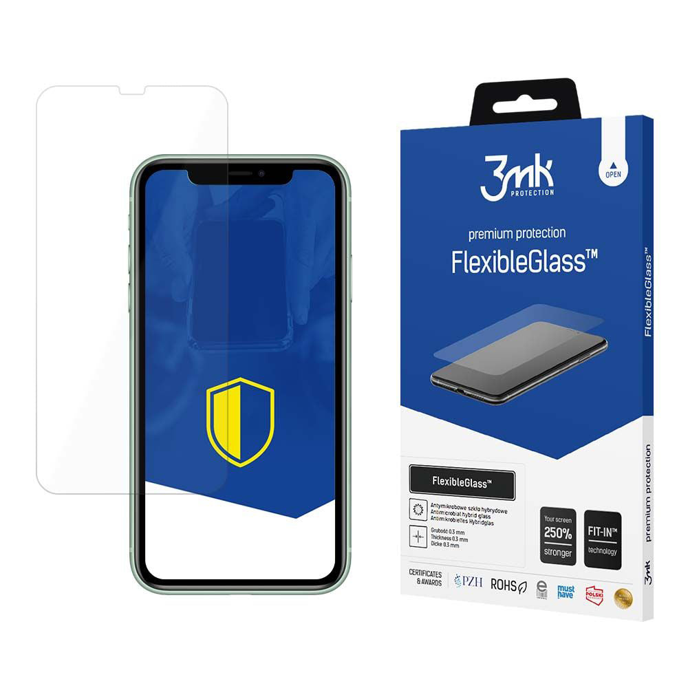 Folie de protectie 3mk FlexibleGlass compatibil cu iPhone XR / iPhone 11, Transparent