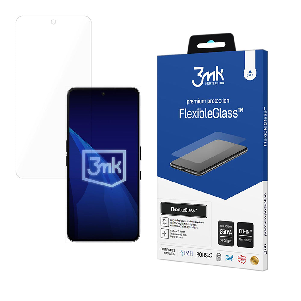 Folie de protectie 3mk FlexibleGlass compatibil cu Nothing Phone (3a) / (3a) Pro, Transparent