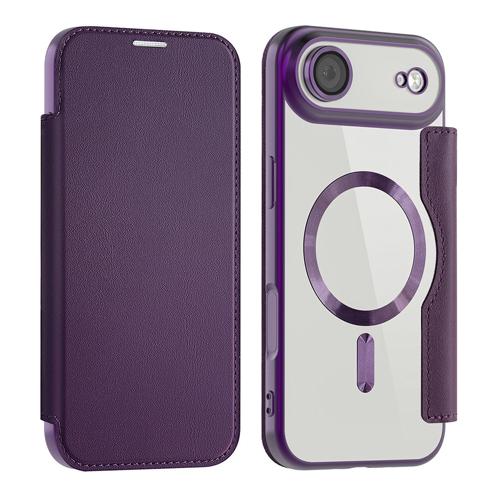 Husa de protectie Techsuit SmartMag Book compatibil cu iPhone 17 Air, Mov