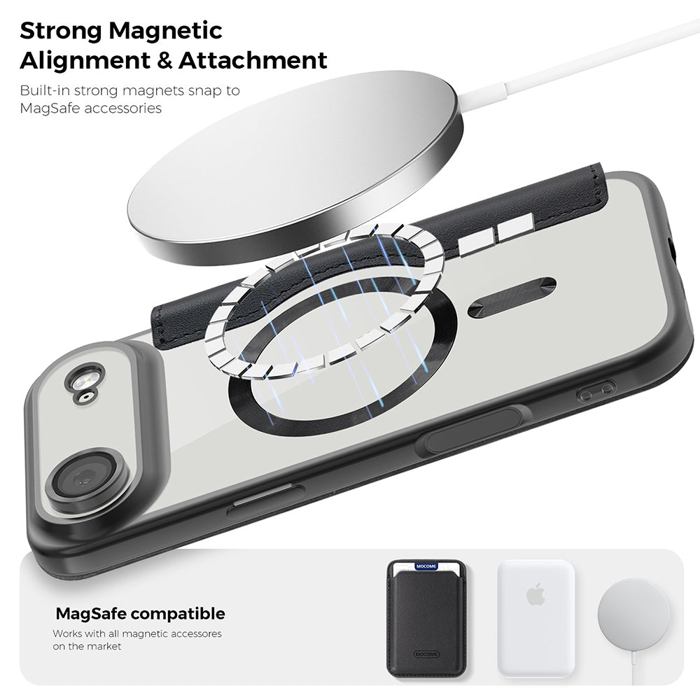 Husa de protectie Techsuit SmartMag Book compatibil cu iPhone 17 Air, Albastru