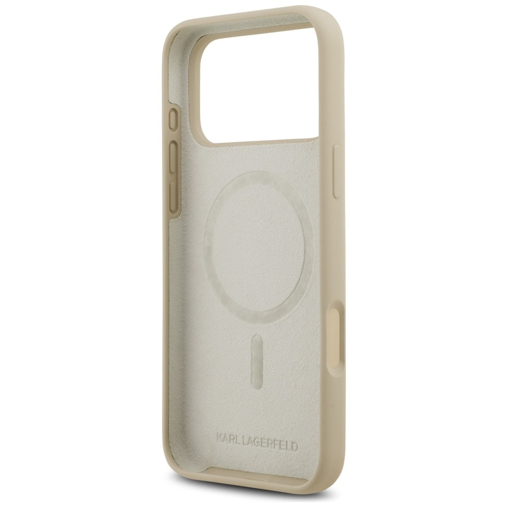 Husa de protectie Karl Lagerfeld compatibil cu iPhone 17 Pro Max, Bej