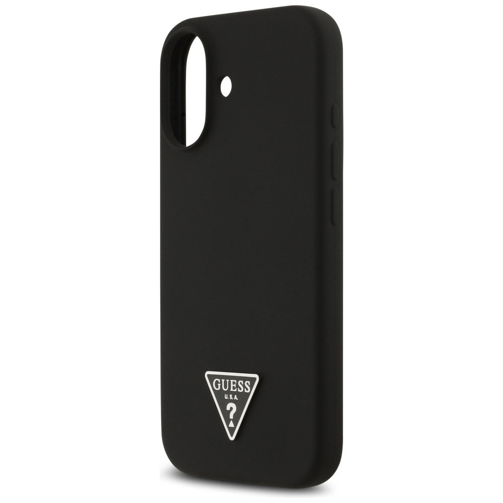 Husa de protectie Guess Silicone Triangle Logo MagSafe (GUHMP17SSCTRLMK) compatibil cu iPhone 17, Negru