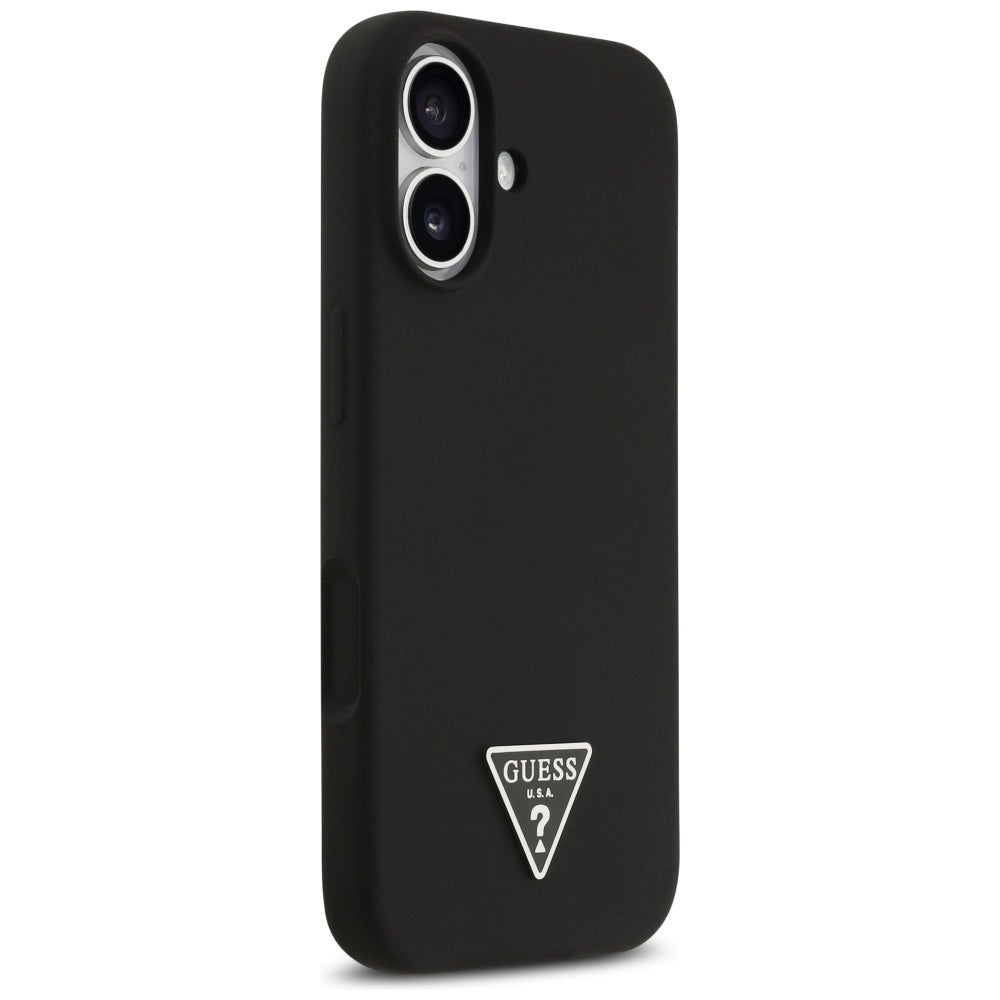 Husa de protectie Guess Silicone Triangle Logo MagSafe (GUHMP17SSCTRLMK) compatibil cu iPhone 17, Negru