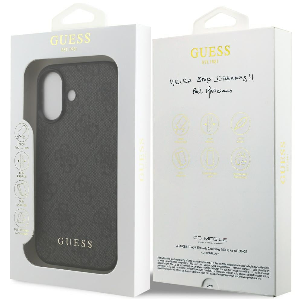 Husa de protectie Guess Hardcase 4G Classic (GUHCP17SG4GFGR) compatibil cu iPhone 17, Negru