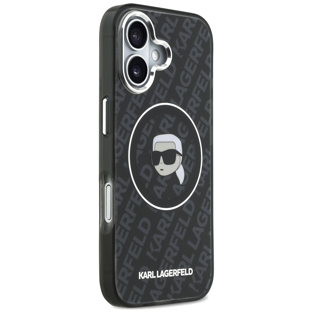 Husa de protectie Karl Lagerfeld IML MagSafe compatibil cu iPhone 17, Negru
