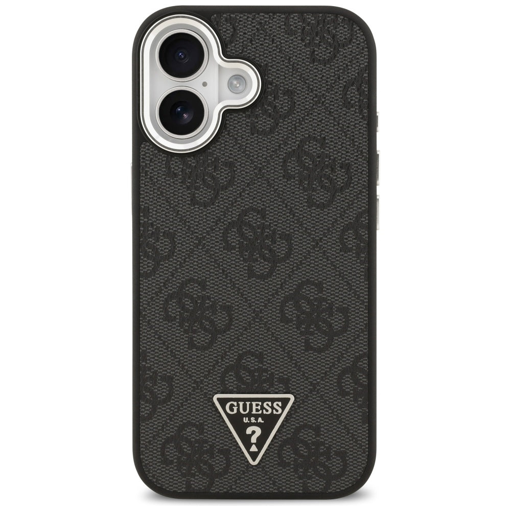 Husa de protectie Guess Hardcase 4G Triangle Logo MagSafe (GUHMP17SP4TSRCMK) compatibil cu iPhone 17, Negru
