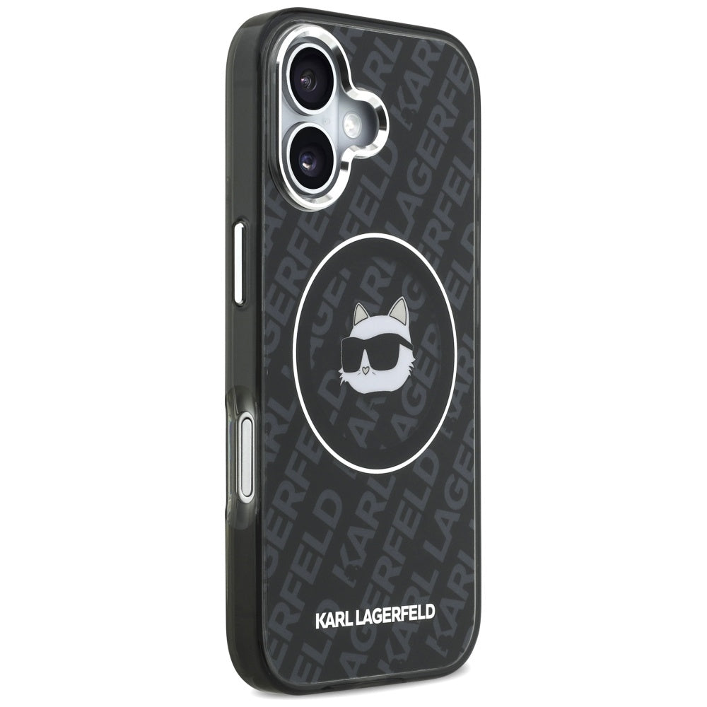 Husa de protectie Karl Lagerfeld IML MagSafe (KLHMP17SHMKBCHOK) compatibil cu iPhone 17, Negru Choupette`S Head