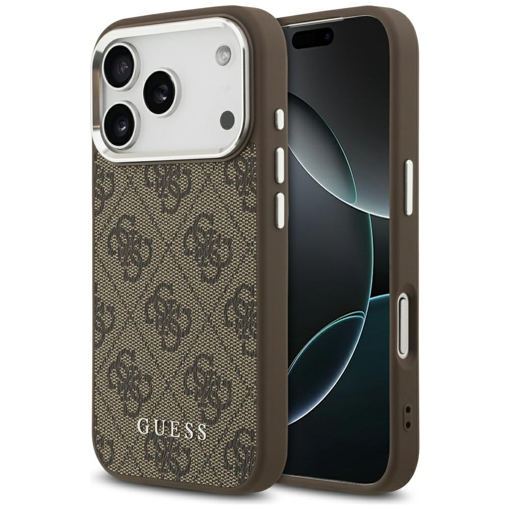 Husa de protectie Guess Hardcase 4G Classic Logo MagSafe (GUHMP17XP4GSSMCW) compatibil cu iPhone 17 Pro Max, Maro