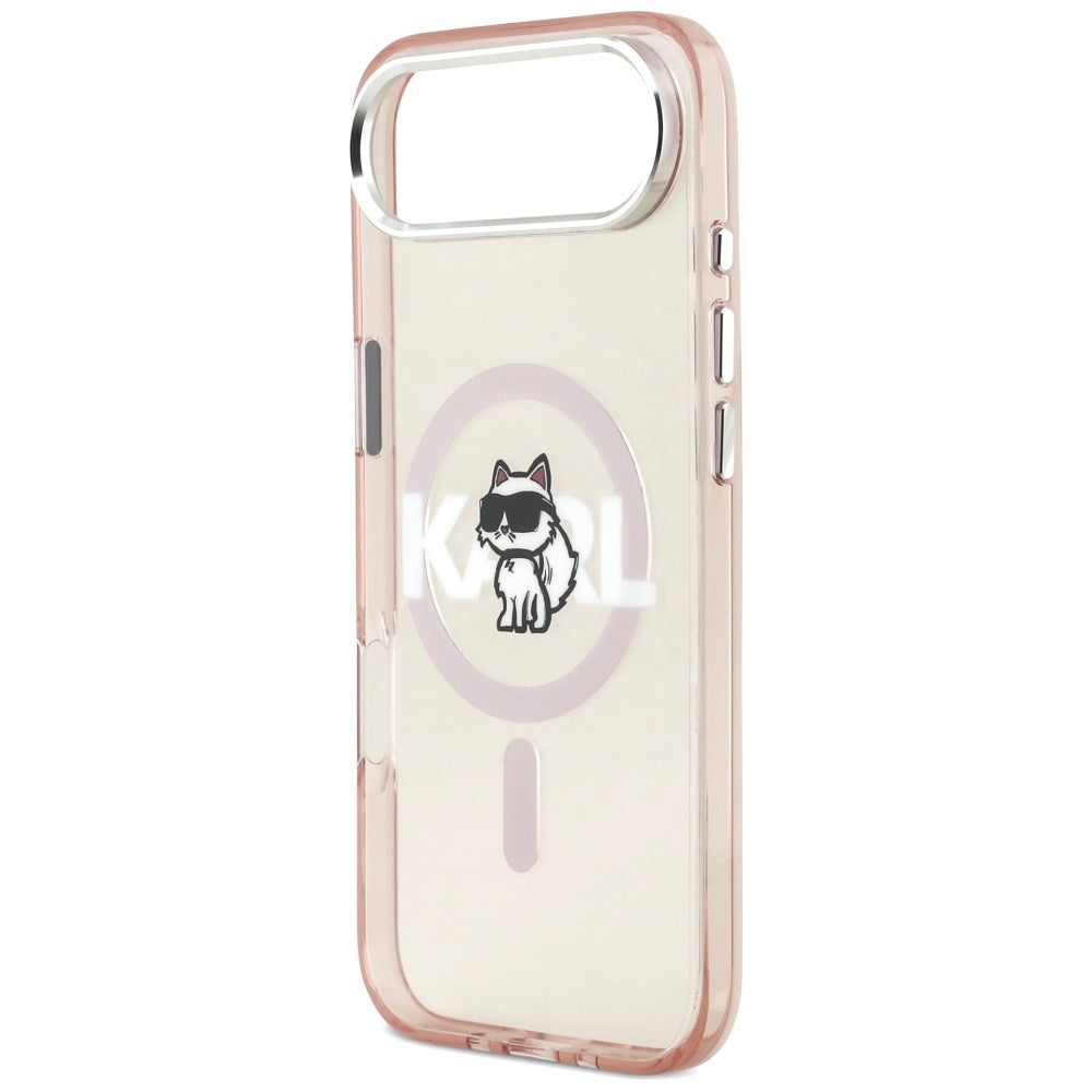 Husa de protectie Karl Lagerfeld IML MagSafe Sketch Logo (KLHMP17MHGCHGKBP) compatibil cu iPhone 17 Air, Roz Choupette