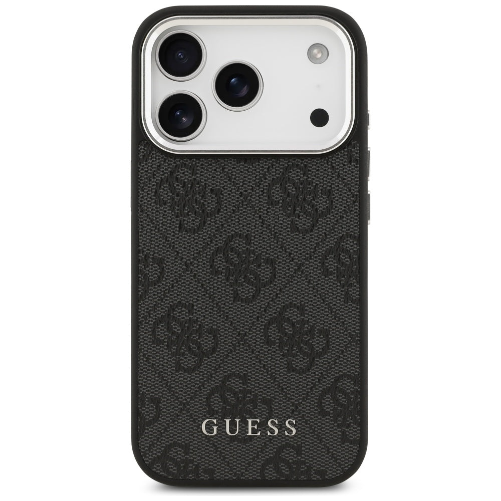 Husa de protectie Guess Hardcase 4G Classic Logo MagSafe (GUHMP17LP4GSSMCK) compatibil cu iPhone 17 Pro, Negru