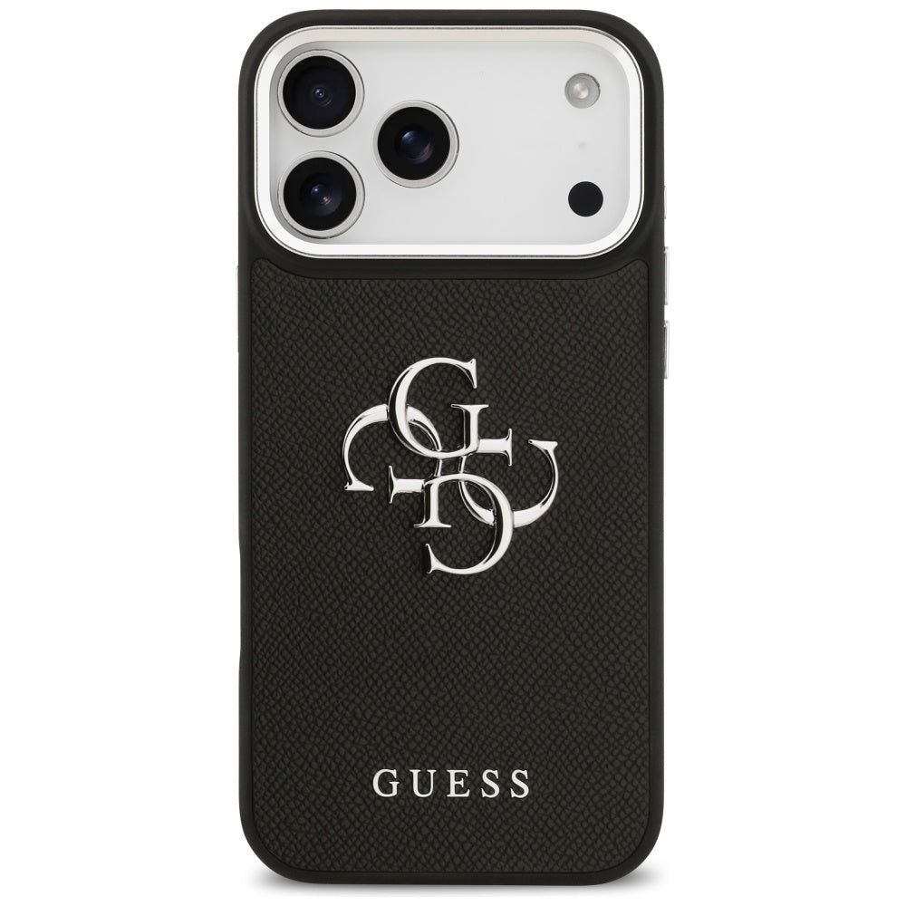 Husa de protectie Guess Hardcase 4G Grained Big and Classic Logo (GUHCP17XPG4SMCEK) compatibil cu iPhone 17 Pro Max, Negru