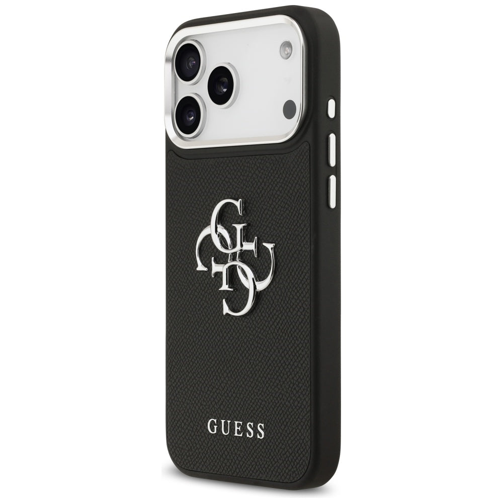 Husa de protectie Guess Hardcase 4G Grained Big and Classic Logo (GUHCP17XPG4SMCEK) compatibil cu iPhone 17 Pro Max, Negru