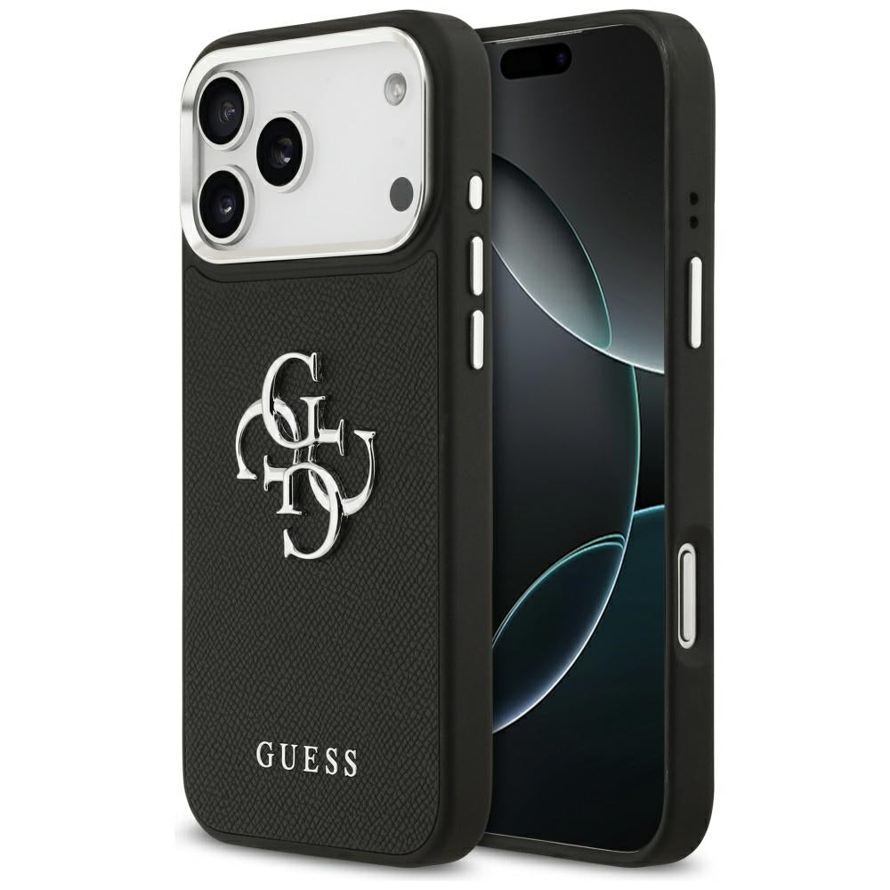 Husa de protectie Guess Hardcase 4G Grained Big and Classic Logo (GUHCP17XPG4SMCEK) compatibil cu iPhone 17 Pro Max, Negru