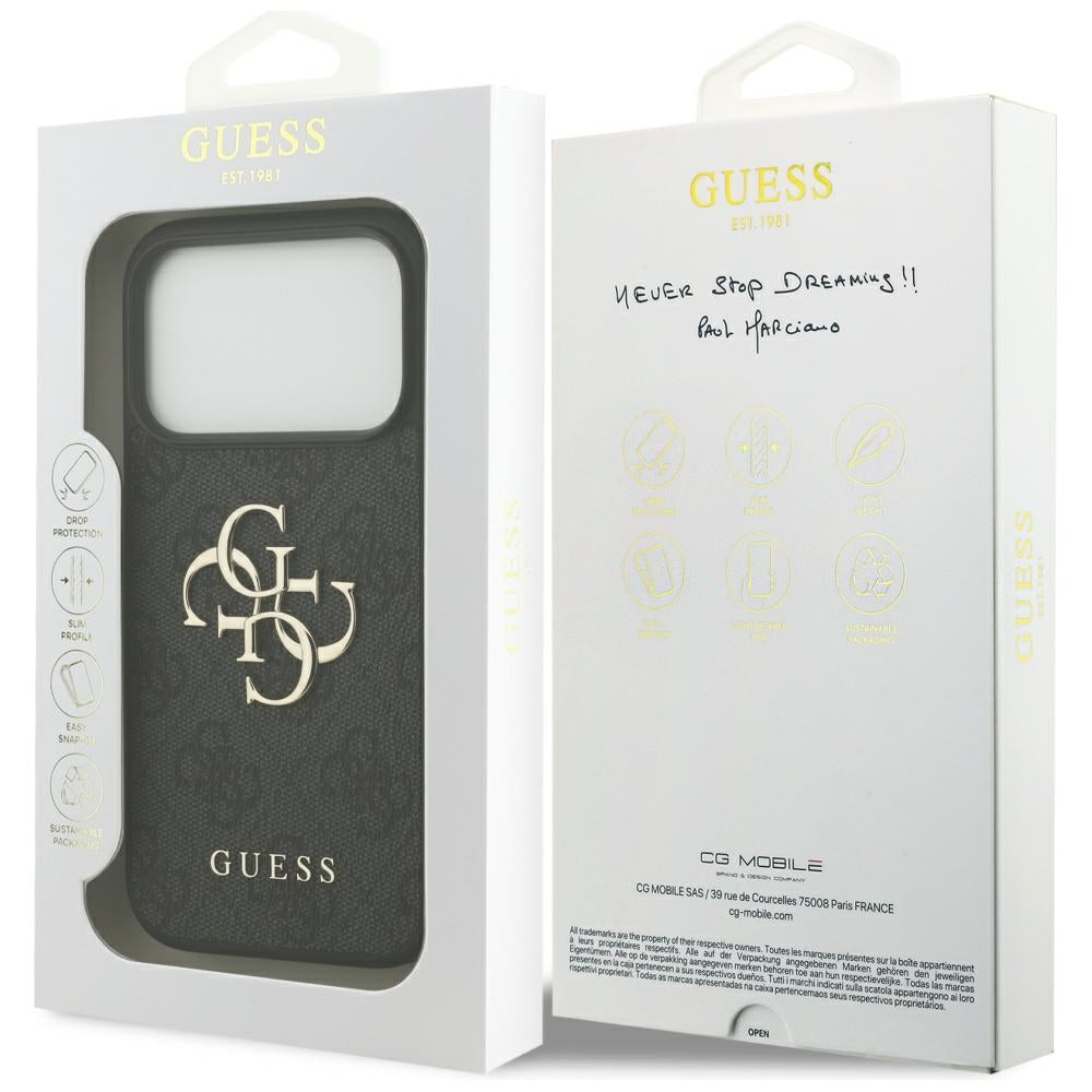 Husa de protectie Guess Hardcase 4G Big Logo (GUHCP17X4GMGGR) compatibil cu iPhone 17 Pro Max, Negru