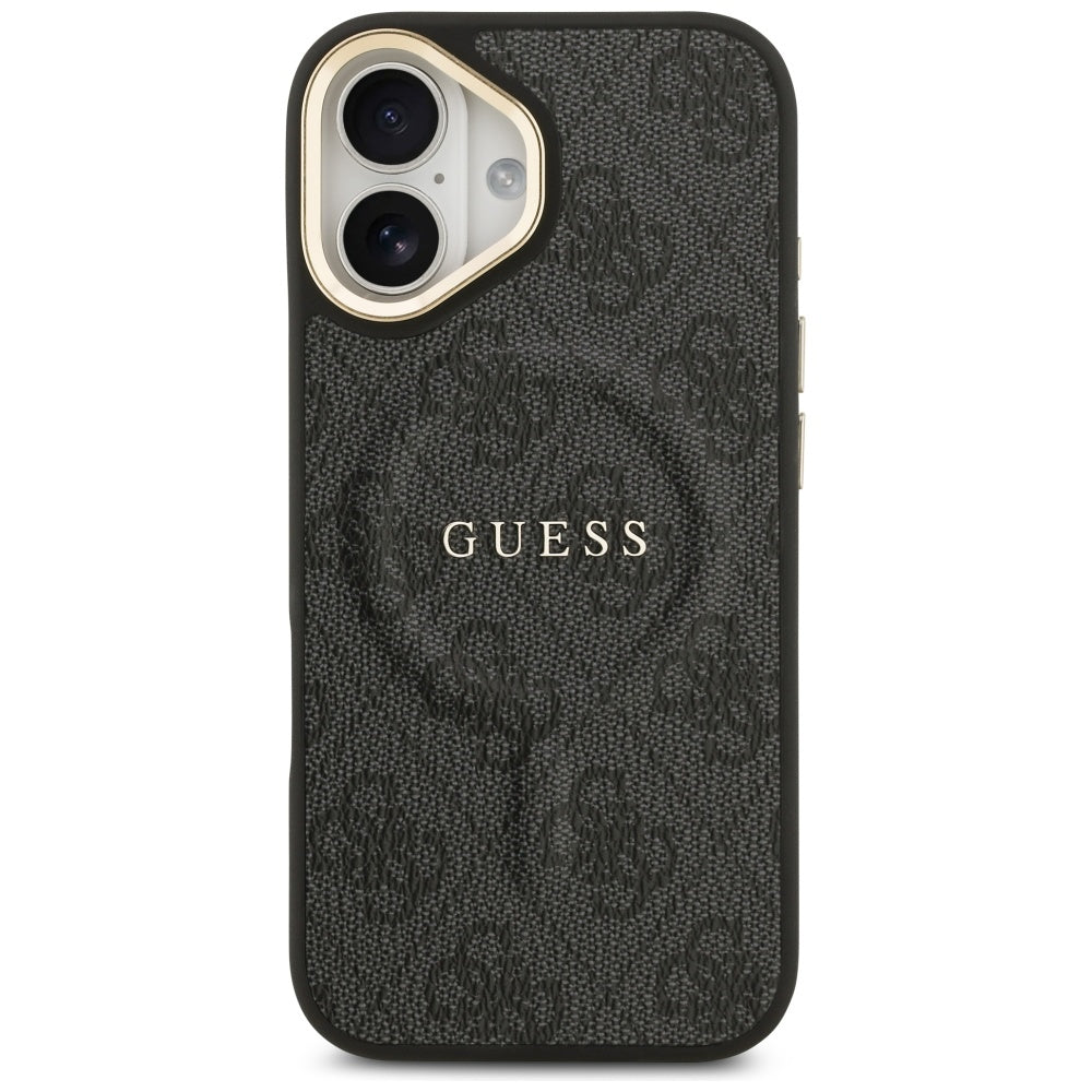 Husa de protectie Guess Hardcase 4G Classic MagSafe (GUHMP17SP4MSEGCK) compatibil cu iPhone 17, Negru