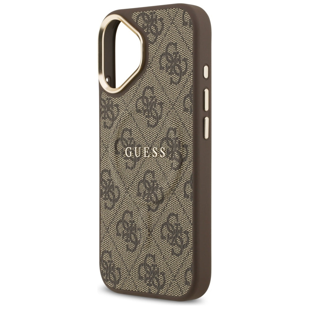 Husa de protectie Guess Hardcase 4G Classic MagSafe (GUHMP17SP4MSEGCW) compatibil cu iPhone 17, Maro