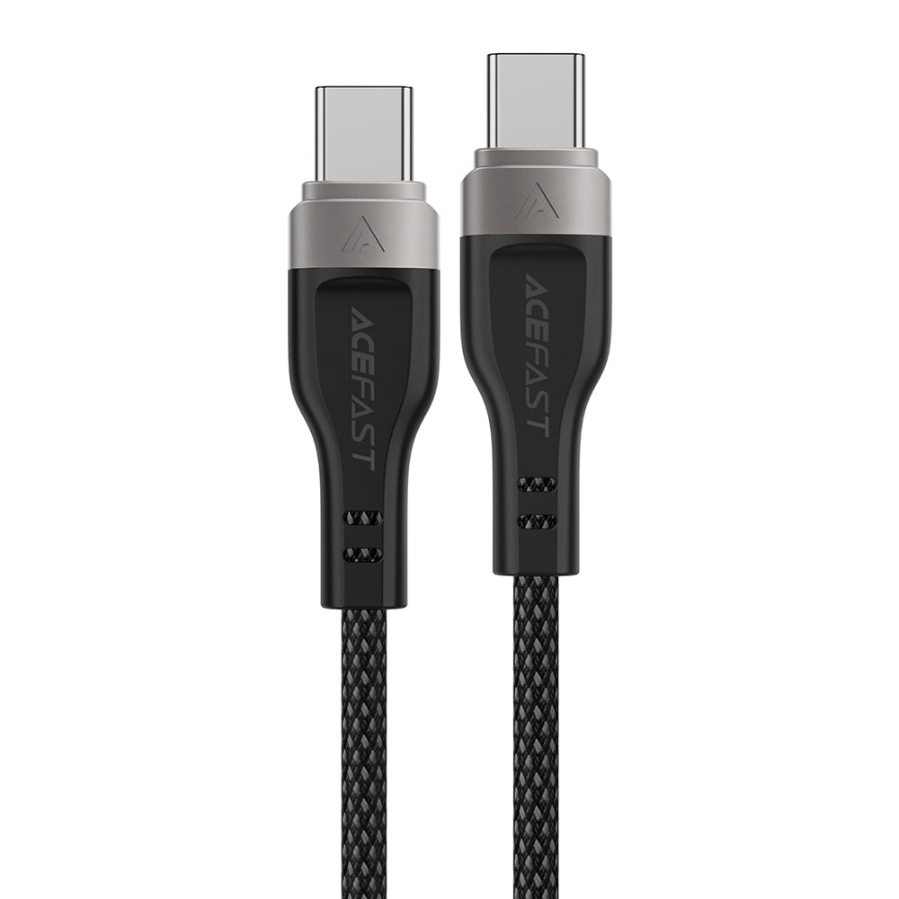 Cablu Acefast (C11-03), Magnetic Winding, Fast Charging, Type-C to Type-C, 60W, 3A, Adjustable Lenght, 1.2m, Negru