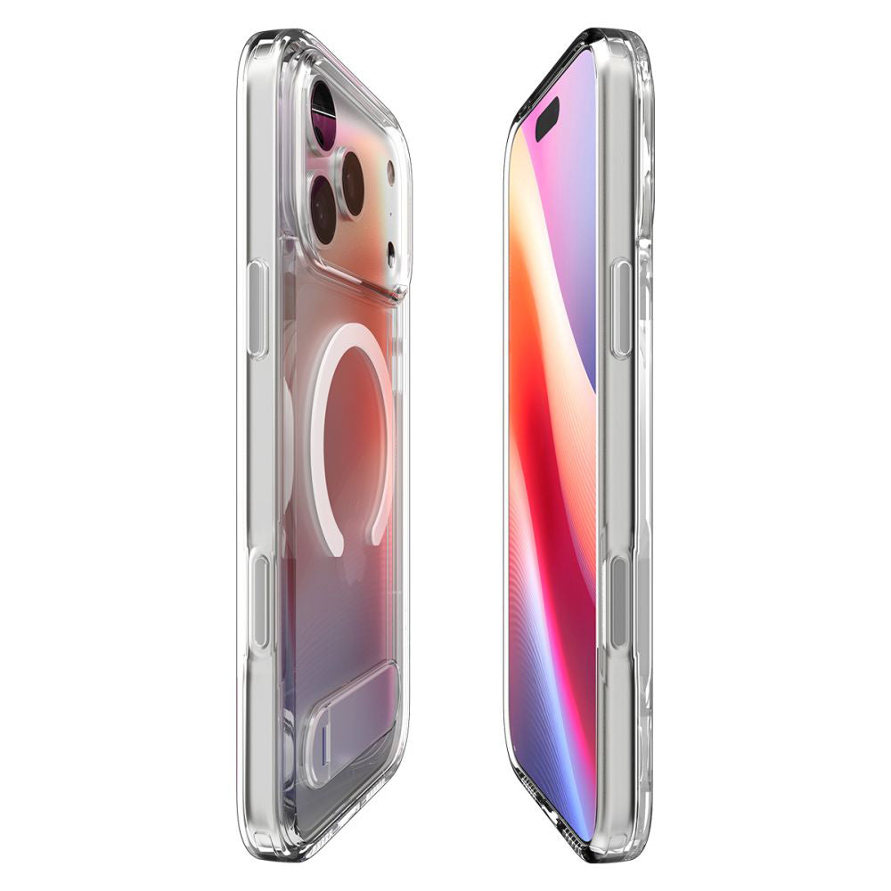 Husa de protectie Spigen Ultra Hybrid S MagSafe (ACS09946) compatibil cu iPhone 17 Pro, Transparent /White