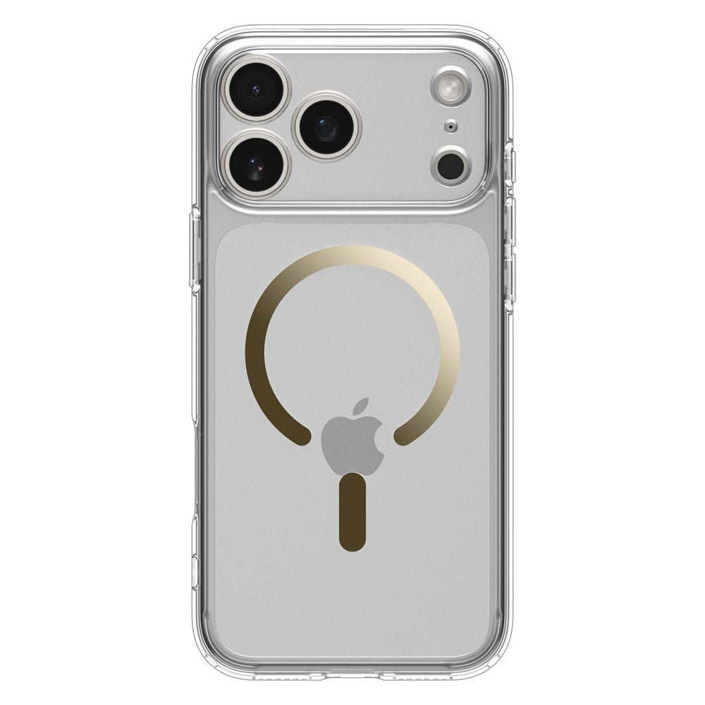 Husa de protectie Spigen Ultra Hybrid MagSafe (ACS10284) compatibil cu iPhone 17 Pro Max, Transparent /Gold