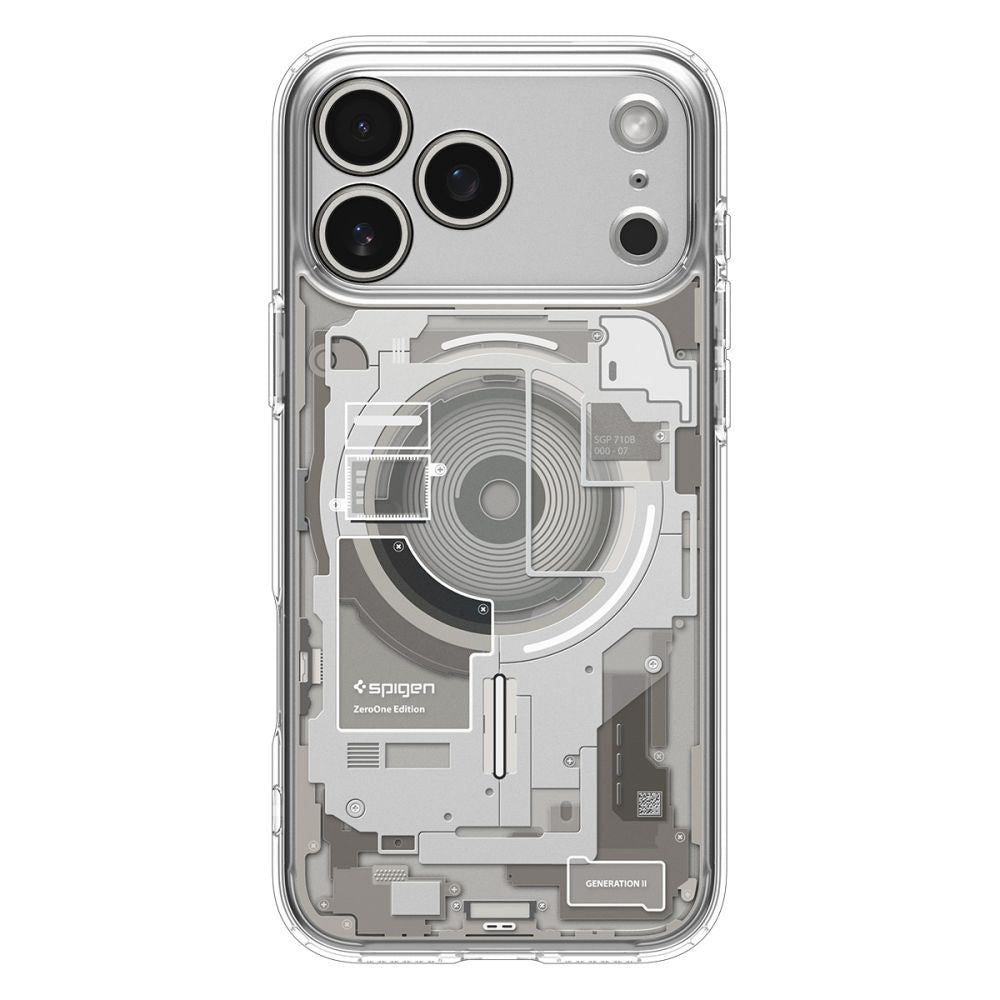 Husa de protectie Spigen Ultra Hybrid Zero One MagSafe (ACS10288) compatibil cu iPhone 17 Pro Max, Titanium Natural