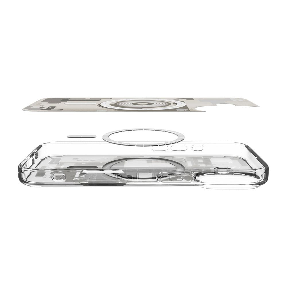 Husa de protectie Spigen Ultra Hybrid Zero One MagSafe (ACS10386) compatibil cu iPhone 17, Titanium Natural