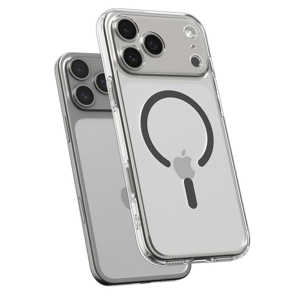 Husa de protectie Spigen Ultra Hybrid MagSafe (ACS10347) compatibil cu iPhone 17 Pro, Transparent /Graphite