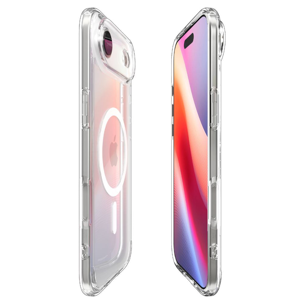 Husa de protectie Spigen Ultra Hybrid MagSafe (ACS10313) compatibil cu iPhone 17 Air, Transparent /White