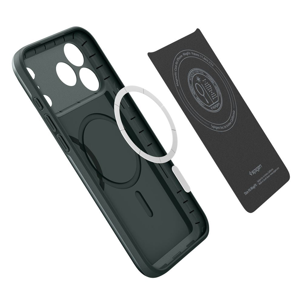 Husa de protectie Spigen Thin Fit compatibil cu iPhone 17 Pro Max, Verde inchis