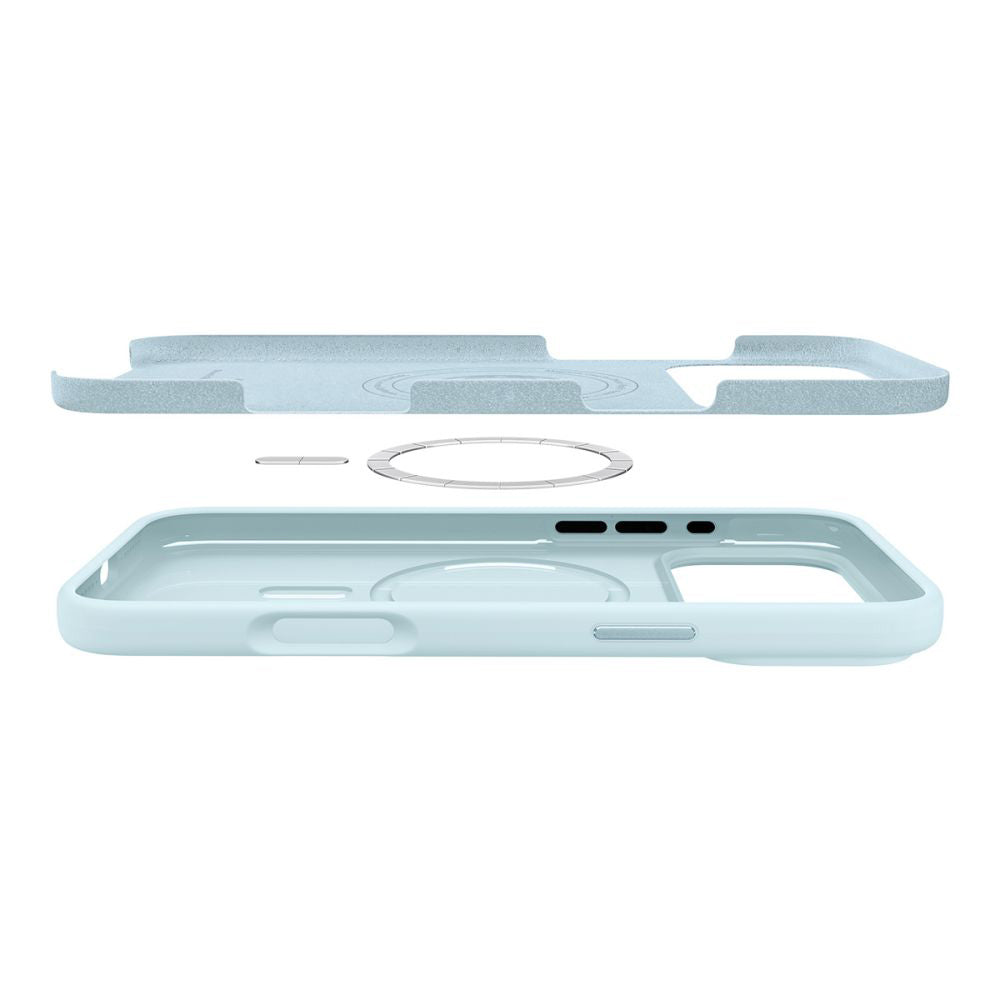 Husa de protectie Spigen Silicone Fit MagSafe (ACS10338) compatibil cu iPhone 17 Pro, Mute Blue
