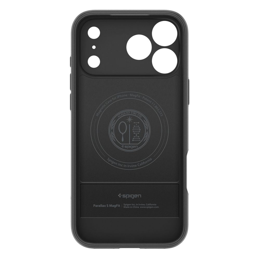 Husa de protectie Spigen Caseology Parallax "S" MagSafe (ACS09911) compatibil cu iPhone 17 Pro Max, Negru Mat