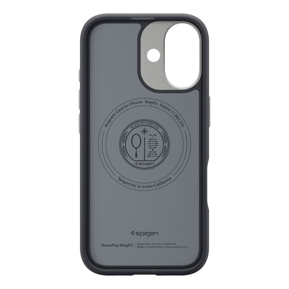 Husa de protectie Spigen Caseology Nano Pop MagSafe (ACS10366) compatibil cu iPhone 17, Negru Sesame