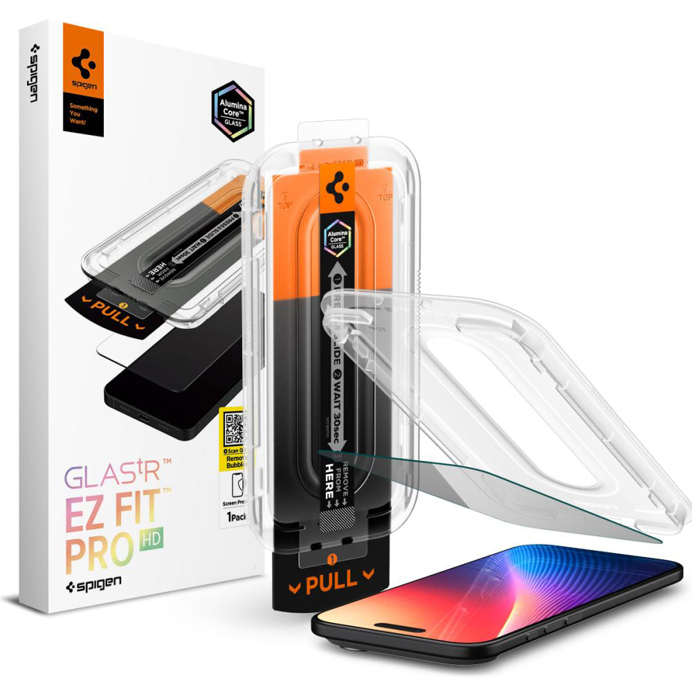 Folie de protectie Spigen Glas.tR EZ-FIT Pro (AGL09871) compatibil cu iPhone 17 Air, Privacy