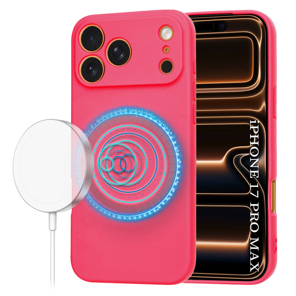 Husa de protectie Techsuit SoftFlex MagSafe compatibil cu iPhone 17 Pro Max, Roz Intens