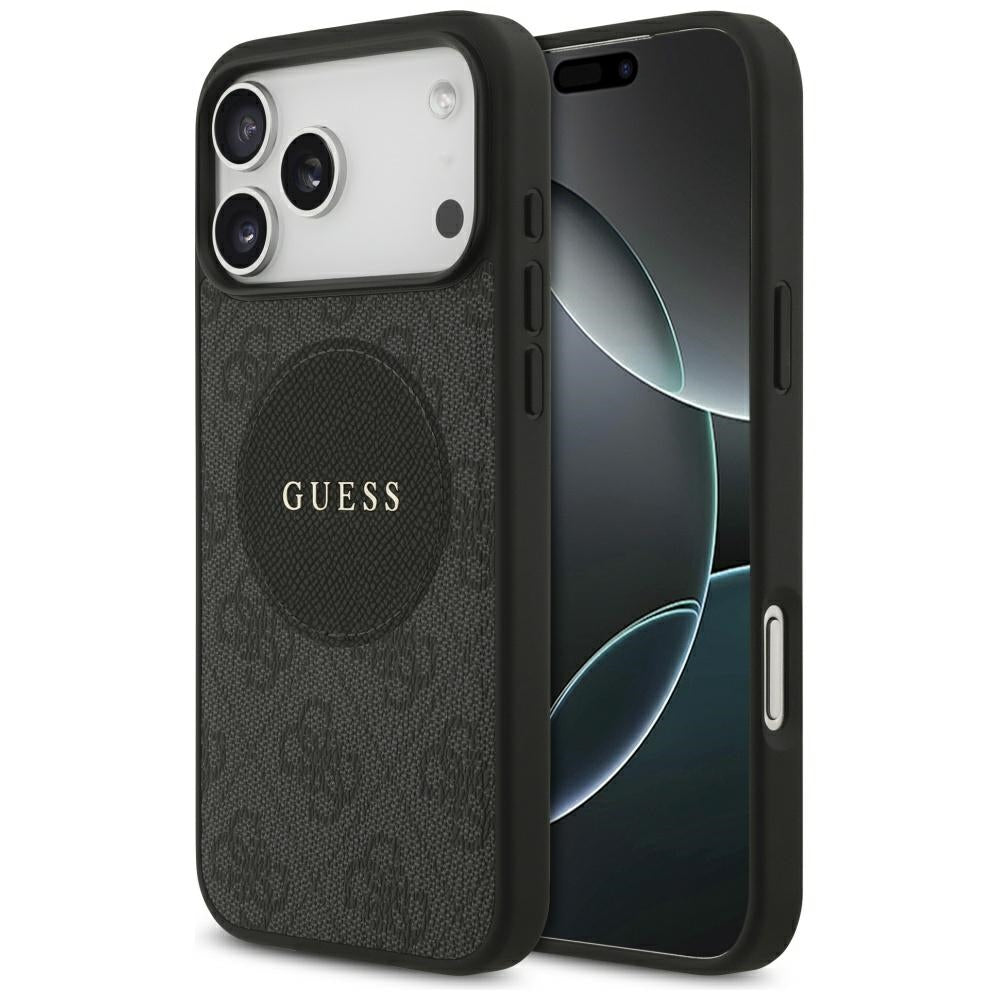 Husa de protectie Guess 4G Circle Classic Logo MagSafe (GUHMP17XP4PGRSGK) compatibil cu iPhone 17 Pro Max, Negru