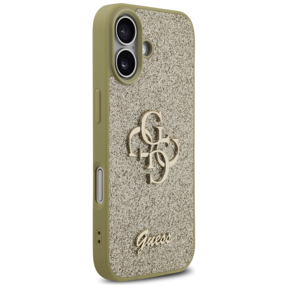 Husa de protectie Guess Fixed Glitter Big 4G (GUHCP17SHG4SGD) compatibil cu iPhone 17, Auriu