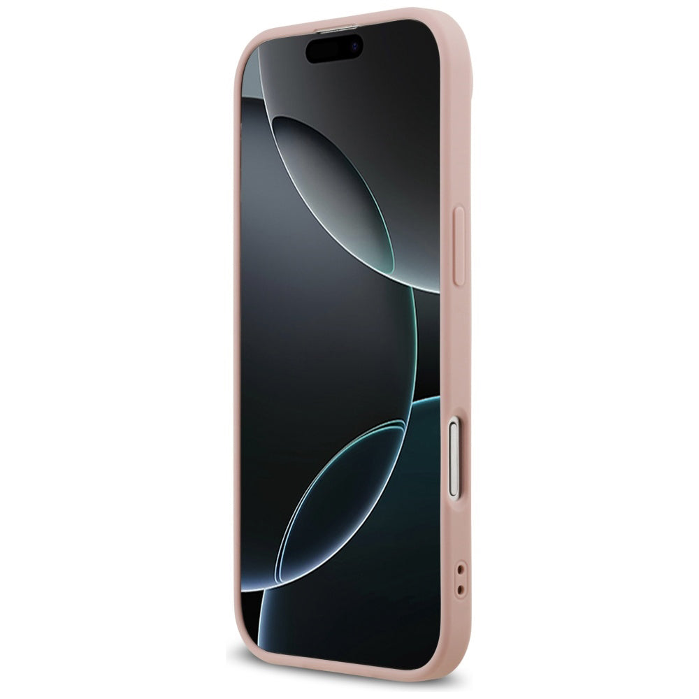 Husa de protectie Guess Fixed Glitter Big 4G (GUHCP17MHG4SGP) compatibil cu iPhone 17 Air, Roz