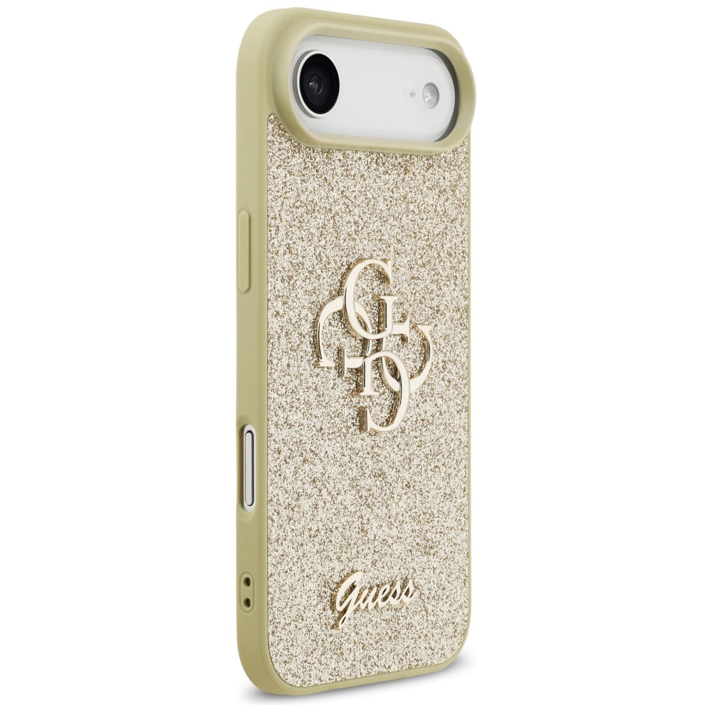 Husa de protectie Guess Fixed Glitter Big 4G (GUHCP17MHG4SGD) compatibil cu iPhone 17 Air, Auriu
