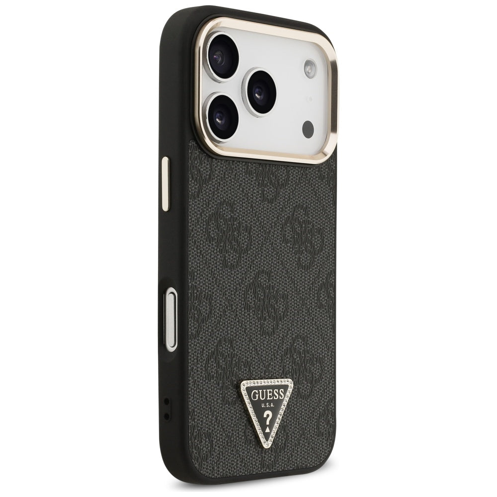Husa de protectie Guess Hardcase 4G Triangle Logo MagSafe (GUHMP17XP4GTDGMK) compatibil cu iPhone 17 Pro Max, Negru