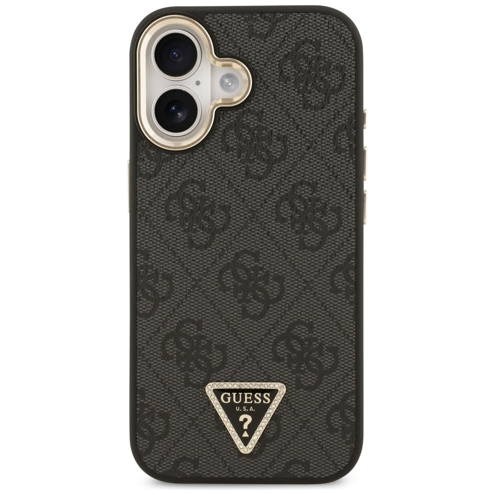 Husa de protectie Guess Hardcase 4G Triangle Logo MagSafe (GUHMP17SP4GTDGMK) compatibil cu iPhone 17, Negru