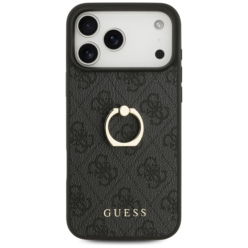 Husa de protectie Guess Hardcase 4G Ring Stand (GUHCP17X4GMRGR) compatibil cu iPhone 17 Pro Max, Negru
