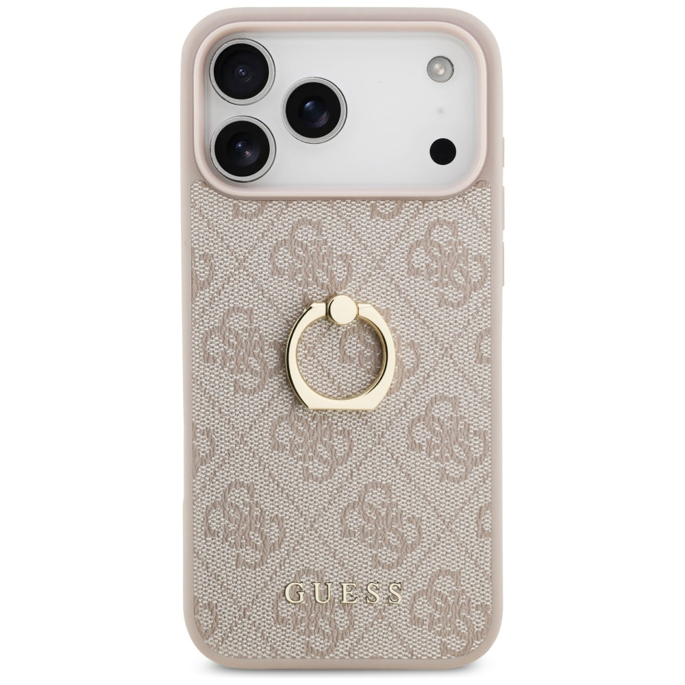 Husa de protectie Guess Hardcase 4G Ring Stand (GUHCP17X4GMRPI) compatibil cu iPhone 17 Pro Max, Roz