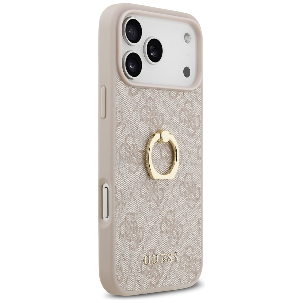 Husa de protectie Guess Hardcase 4G Ring Stand (GUHCP17X4GMRPI) compatibil cu iPhone 17 Pro Max, Roz