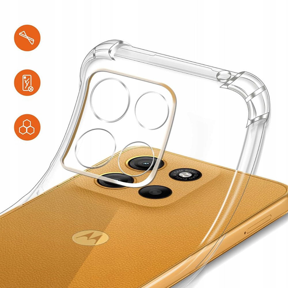 Husa de protectie Techsuit Shockproof Clear Silicone compatibil cu Motorola Moto G15 / G15 Power / G17 / G17 Power, Transparent