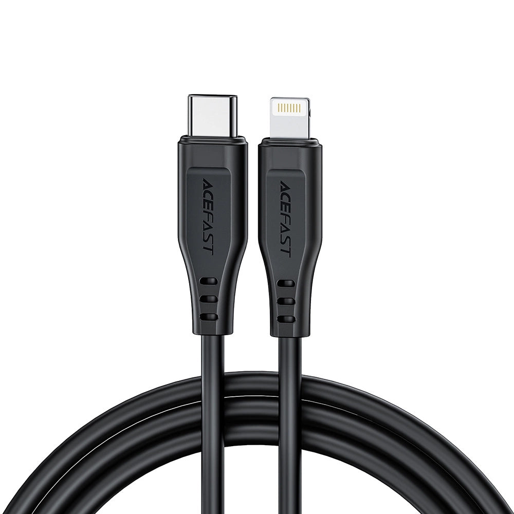 Cablu Acefast (C3-01), Type-C to Lightning, 30W, 3A, Fast Charging, 1.2m, Alb
