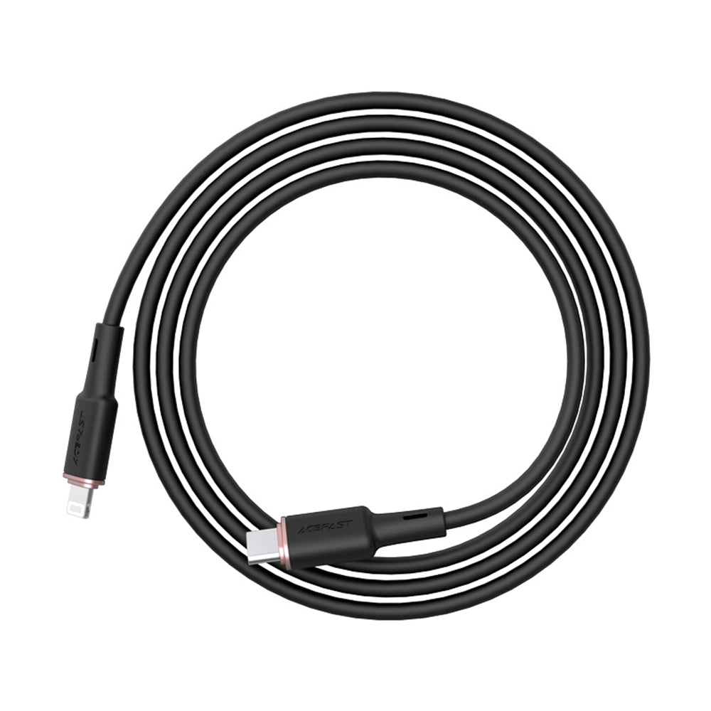 Cablu Acefast (C2-01), Type-C to Lightning, 30W, 3A, Fast Charging, MFi Certification, 1.2m, Negru
