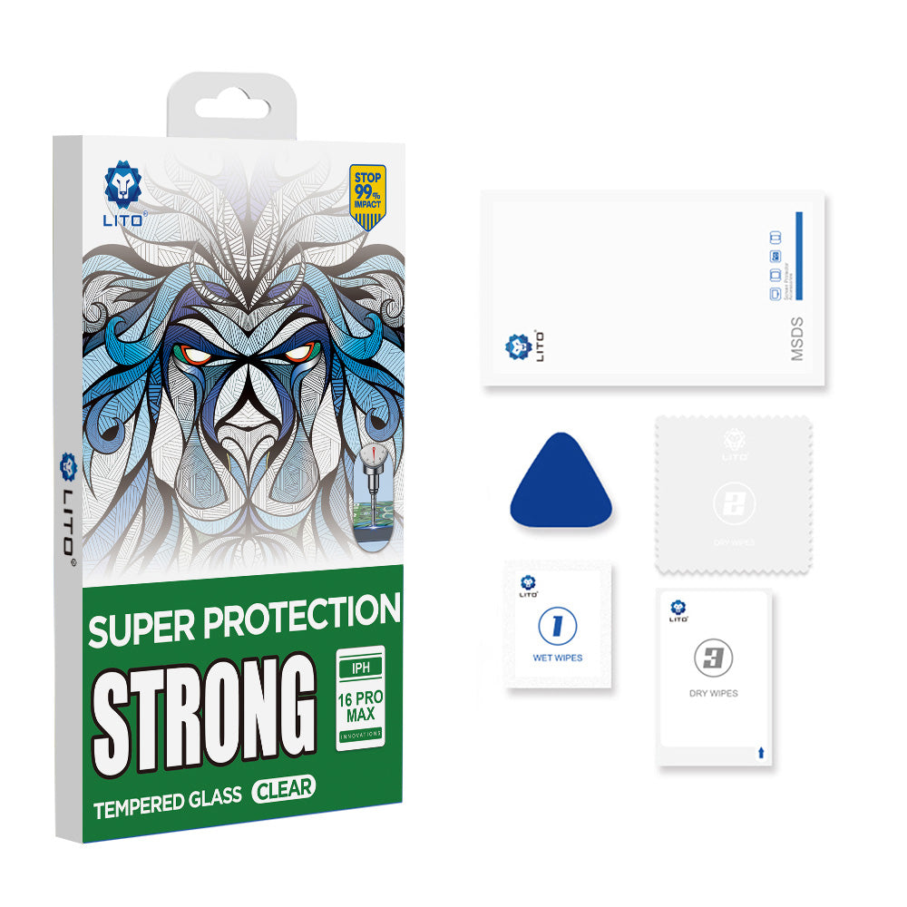 Folie de protectie Lito D+ Max Strong compatibil cu iPhone 17 / iPhone 16 Pro, Negru