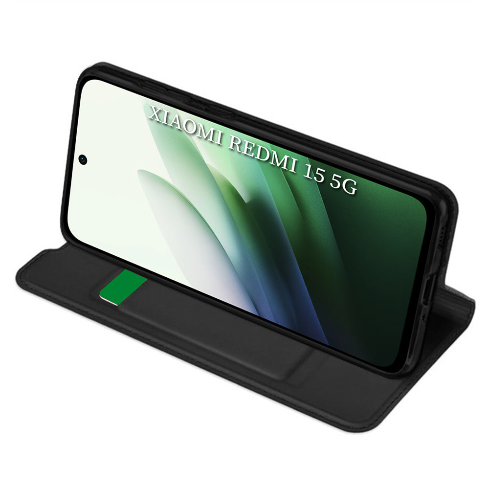 Husa de protectie Techsuit Magskin Book compatibil cu Xiaomi Redmi 15 4G / Redmi 15 5G, Negru